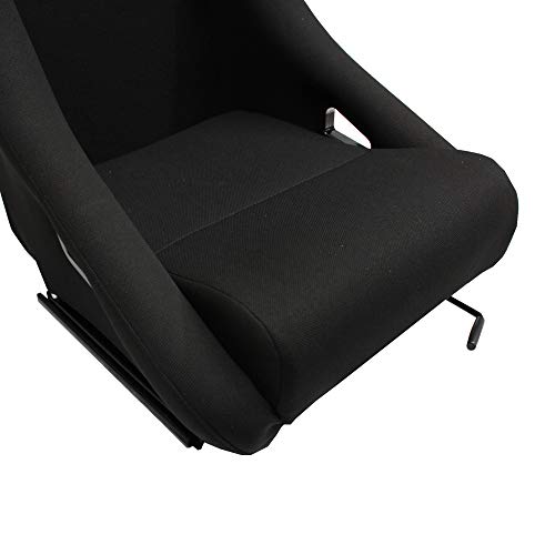 MODAUTO Asiento Deportivo para Coches,Baquets Deportivo de Tela,Adaptable para Coche,Ríeles incluidos,Simulador de Conducción ,Modelo N001L,Negro