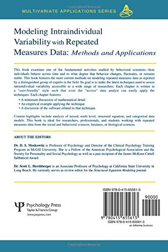 Modeling Intraindividual Variability With Repeated Measures Data: Methods and Applications (Multivariate Applications Series)