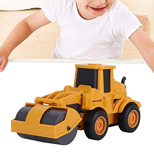 Modelo de vehículo de ingeniería de aleación de alta simulación, Mini vehículos de construcción Coche de ingeniería de rotación de 360 grados Juguete de camión volquete(Rodillo de camino)