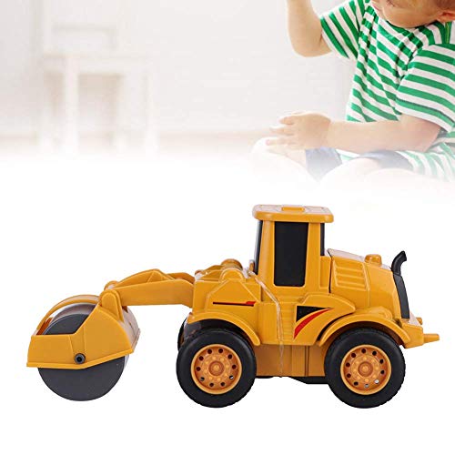 Modelo de vehículo de ingeniería de aleación de alta simulación, Mini vehículos de construcción Coche de ingeniería de rotación de 360 grados Juguete de camión volquete(Rodillo de camino)