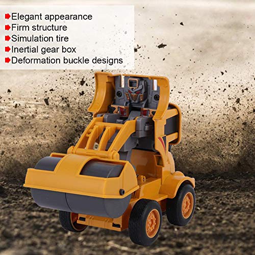 Modelo de vehículo de ingeniería de aleación de alta simulación, Mini vehículos de construcción Coche de ingeniería de rotación de 360 grados Juguete de camión volquete(Rodillo de camino)