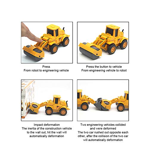Modelo de vehículo de ingeniería de aleación de alta simulación, Mini vehículos de construcción Coche de ingeniería de rotación de 360 grados Juguete de camión volquete(Rodillo de camino)
