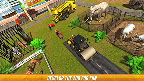 Modern City Safari Zoo Construction Simulator - Big Animal Truck Driving 3D Zoo Games - Zoo Animal Transportation Games 2021