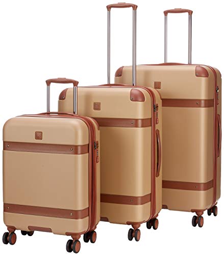 Modo by Roncato Charm - Juego de 3 Maletas expandibles Unisex para Adultos, Crudo, L + M + C