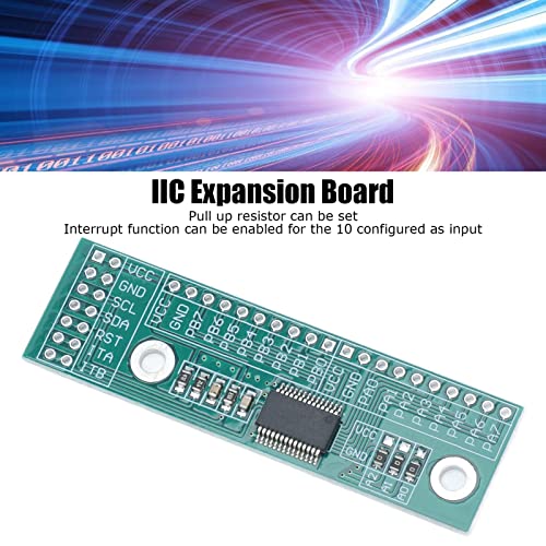 Módulo de Extensión IO, MCP23017 ‑ E/SS Tarjeta de Expansión IIC 16 Bit 1 Unidad 25ma con Cabezal de Clavija para Microordenador