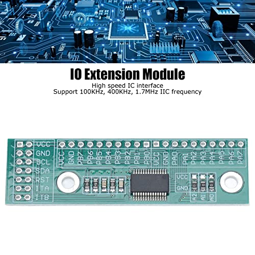 Módulo de Extensión IO, MCP23017 ‑ E/SS Tarjeta de Expansión IIC 16 Bit 1 Unidad 25ma con Cabezal de Clavija para Microordenador