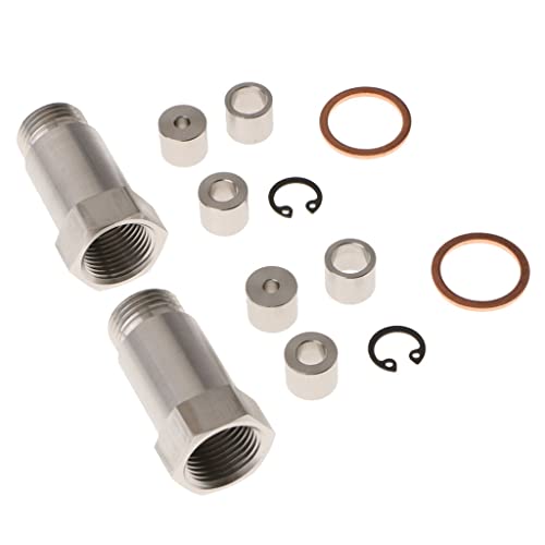 MOJIEBAODAN Piezas de Repuesto 2 juegosde O2sensor de oxígenoextensión del suplemento deladaptadorespaciadorM18X1.5mm CEL Accesorios de Auto