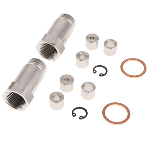 MOJIEBAODAN Piezas de Repuesto 2 juegosde O2sensor de oxígenoextensión del suplemento deladaptadorespaciadorM18X1.5mm CEL Accesorios de Auto
