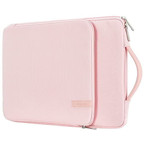MoKo Funda Ordenador Portátil 13-13.3', Compatible con Surface Pro 8, Macbook Pro M1 Pro/M1 MAX 14.2 2021, Chromebook MacBook Air 13' Retina, Pro 13", iPad Pro 12.9, Chromebook, Maletín con Asa, Rosa