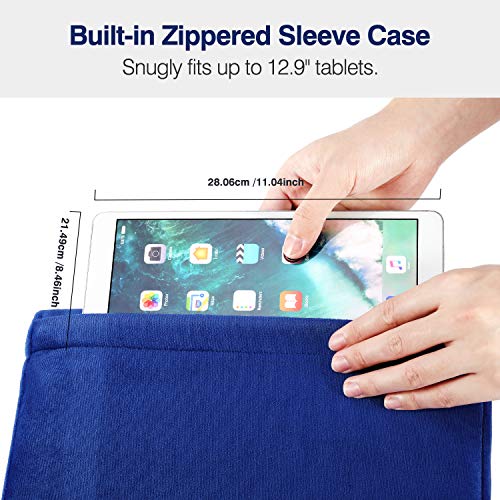 MoKo Soporte de Almohada de Terciopelo para Tableta, Multi-ángulo Suave y Portátil de Lectura Compatible con iPad Mini 6/8ª10.2/Air 4ª10.9/10.2"/Air 3/2/Pro 12.9 5ª 2021/10.5/9.7 - Gemas Verde