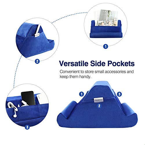 MoKo Soporte de Almohada de Terciopelo para Tableta, Multi-ángulo Suave y Portátil de Lectura Compatible con iPad Mini 6/8ª10.2/Air 4ª10.9/10.2"/Air 3/2/Pro 12.9 5ª 2021/10.5/9.7 - Gemas Verde