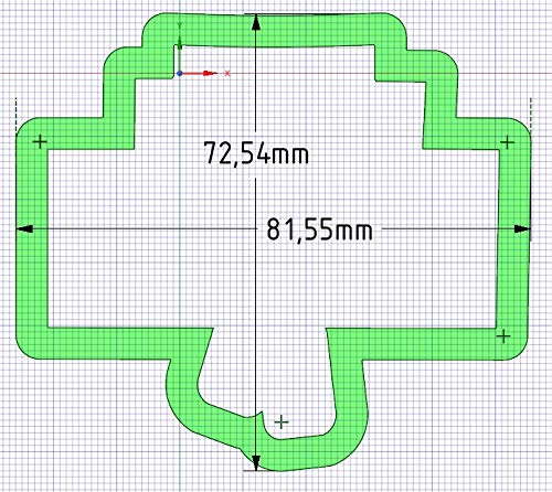 Molde Cortador y Marcador de Galletas Battle Royale con forma de Fortnite logo (Turquesa)