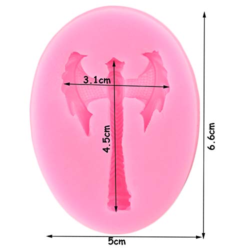 Molde de Silicona Hardware Hacha Moldes de Silicona DIY Fondo FONDANTE Porte DE Porte Herramientas DE DECURACIÓN DE Caramelo DE Cuchillo GUMPASTE MOLDOS POLIMER Clay JOYERO Mold