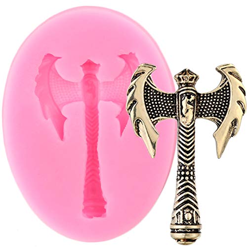 Molde de Silicona Hardware Hacha Moldes de Silicona DIY Fondo FONDANTE Porte DE Porte Herramientas DE DECURACIÓN DE Caramelo DE Cuchillo GUMPASTE MOLDOS POLIMER Clay JOYERO Mold