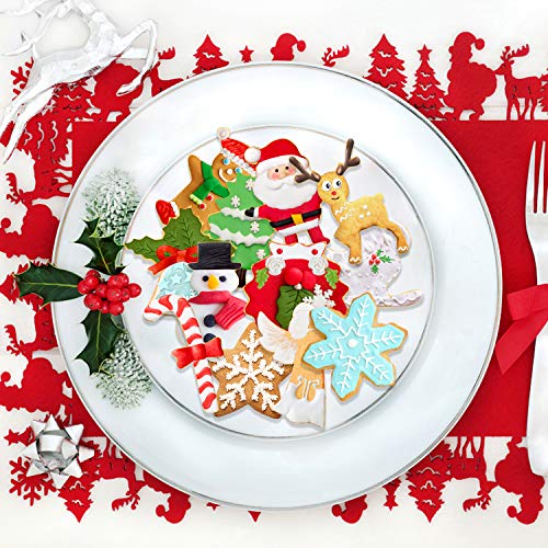 Moldes para Galletas Navidad, joyoldelf 12 Pcs Molde Galletas Navidad Cortadores de Galletas Moldes - Hombre de Jengibre, Árbol de Navidad, Reno, Santa, Copo de Nieve, Muñeco de Nieve, Reno y otras