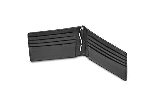 Moleskine - Billetera de Piel clásica con Clip, 10 Bolsillos para Tarjetas de crédito y Tickets y 1 Pinza para Billetes, tamaño 11 x 9.5 x 1.5 cm, Negro