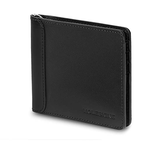 Moleskine - Billetera de Piel clásica con Clip, 10 Bolsillos para Tarjetas de crédito y Tickets y 1 Pinza para Billetes, tamaño 11 x 9.5 x 1.5 cm, Negro