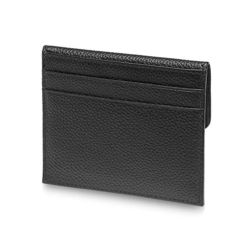 Moleskine - Monedero clásico, 100% Piel con 2 Bolsillos para Tarjetas de crédito y Billetes, tamaño 10.5 x 2.6 x 14 cm, Negro