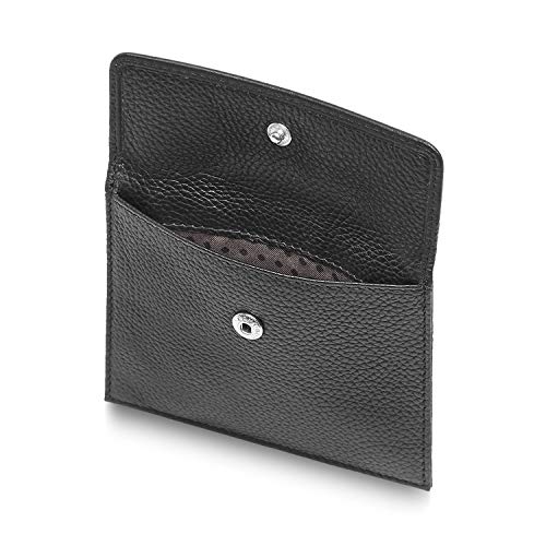 Moleskine - Monedero clásico, 100% Piel con 2 Bolsillos para Tarjetas de crédito y Billetes, tamaño 10.5 x 2.6 x 14 cm, Negro