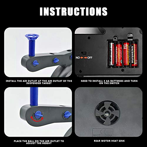 MOMSIV Juego de objetivo flotante, juego de objetivos flotantes, juguete eléctrico para niños y niñas de espuma Dart Blaster juego de disparo con 2 pistolas, 10 dardos de tiro y 10 bolas flotantes