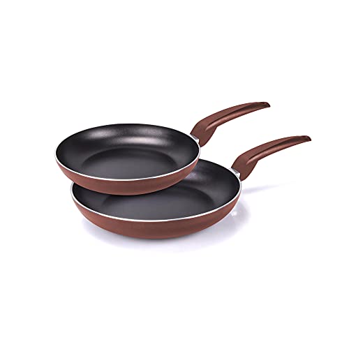 Moneta Stratomax, Juego de Sartenes 20 + 24 + 28 cm, Aluminio, Color Negro, para todo tipo de cocinas incluida inducción