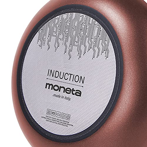 Moneta Stratomax, Juego de Sartenes 20 + 24 + 28 cm, Aluminio, Color Negro, para todo tipo de cocinas incluida inducción