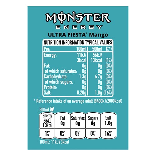Monster - Energy Ultra Fiesta - Latas (12 unidades, 500 ml)