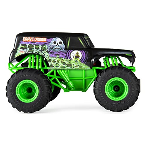 Monster Jam, Auténtica Excavadora de Tumba RC, Escala 1:24, 2.4 GHz, para Edades de 4 años en adelante Authentic Digger, 14.3 x 28.57 x 14.94 cm (Spin Master 6044955)