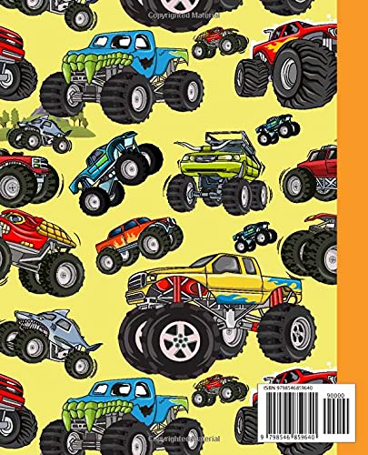 Monster Truck Composition Notebook: Pretty College Ruled Notebook With Funny Monster trucks Pattern Cover Design to Write in - Size 7.5 x 9.25 For ... Teens (Lined Notebook Paper College Ruled)