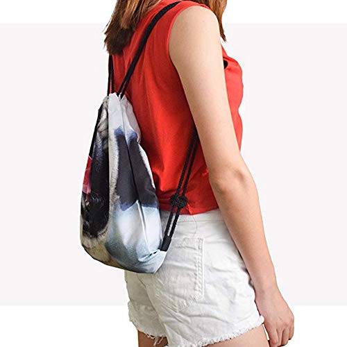 Morbuy Bolsa de Cuerda, Impresión 3D Mochila con cordón Mochila Cuerda Bolsas de Gimnasia Escuela Casual para Unisex Deportes al Aire Libre Viajes Playa Natación Gimnasio (41 * 34cm, Dinosaurio B)