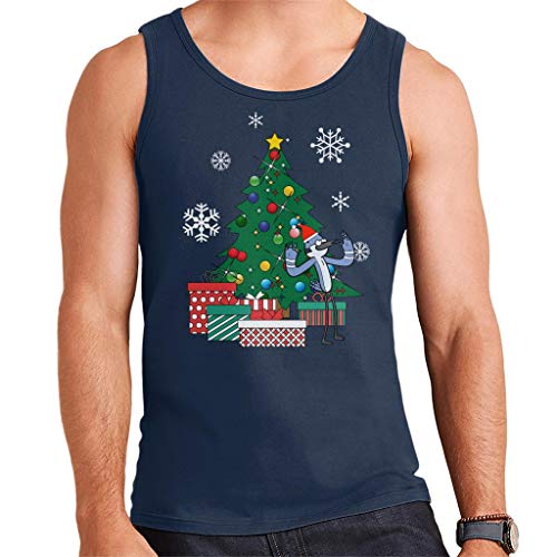 Mordecai Around The Christmas Tree Regular Show Men's Vest