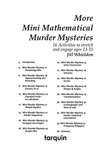 More Mini Mathematical Murder Mysteries: 16 Activities to Stretch and Engage Ages 13-15: USD