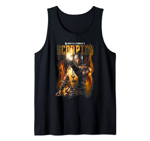 Mortal Kombat X Scorpion Flames Camiseta sin Mangas