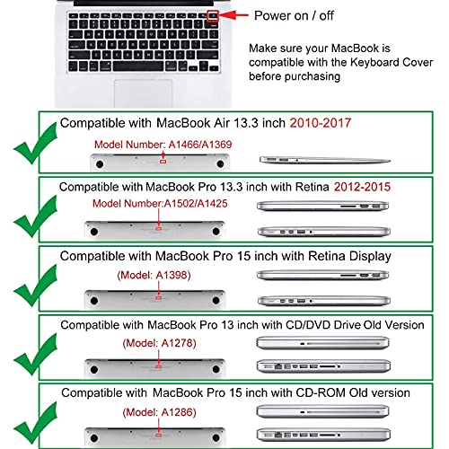 MOSISO Cubierta del Teclado Protectora Compatible con MacBook Pro 13, 15 Pulgadas (con/sin Pantalla Retina)/Compatible con MacBook Air 13 Pulgadas(Versión 2010-2017)(EU Layout),Claro