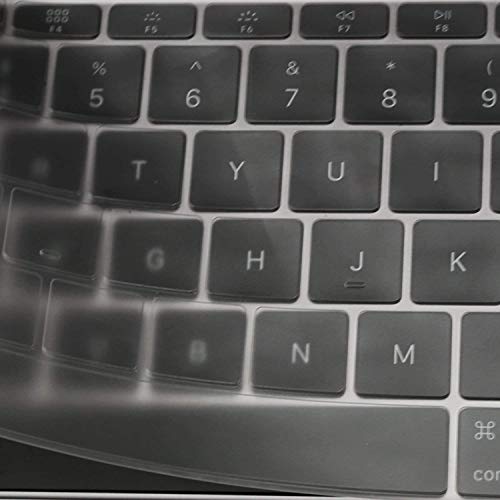MOSISO Cubierta del Teclado Protectora Compatible con MacBook Pro 13, 15 Pulgadas (con/sin Pantalla Retina)/Compatible con MacBook Air 13 Pulgadas(Versión 2010-2017)(EU Layout),Claro