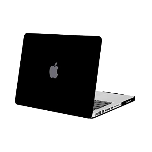MOSISO Funda Dura Compatible con MacBook Pro 13 Pulgadas con CD-ROM A1278 (Versión 2012/2011/2010/2009/2008), Ultra Delgado Carcasa Rígida Protector de Plástico Cubierta, Negro