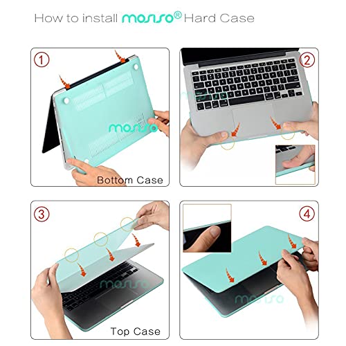 MOSISO Funda Dura Compatible con MacBook Pro 13 Retina A1502 / A1425 (Versión 2015/2014/2013/fin 2012), Ultra Delgado Carcasa Rígida Protector de Plástico Cubierta, Azul Marino