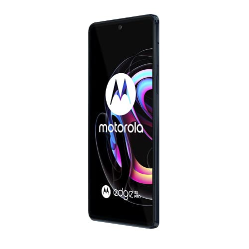 motorola edge 20 pro (Pantalla 6.7" 144Hz HDR10+ OLED, Qualcomm Snapdragon 870, TurboPower™, cámara 108MP, Super Zoom 50x, batería 4500 mAH, Dual SIM, 12/256GB, Android 11), Azul [Versión ES/PT]