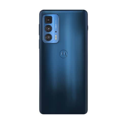 motorola edge 20 pro (Pantalla 6.7" 144Hz HDR10+ OLED, Qualcomm Snapdragon 870, TurboPower™, cámara 108MP, Super Zoom 50x, batería 4500 mAH, Dual SIM, 12/256GB, Android 11), Azul [Versión ES/PT]