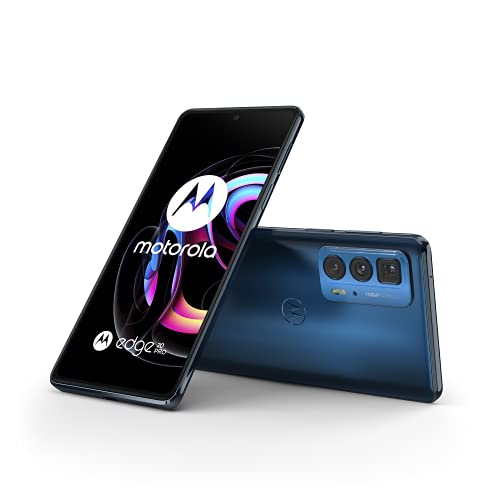motorola edge 20 pro (Pantalla 6.7" 144Hz HDR10+ OLED, Qualcomm Snapdragon 870, TurboPower™, cámara 108MP, Super Zoom 50x, batería 4500 mAH, Dual SIM, 12/256GB, Android 11), Azul [Versión ES/PT]