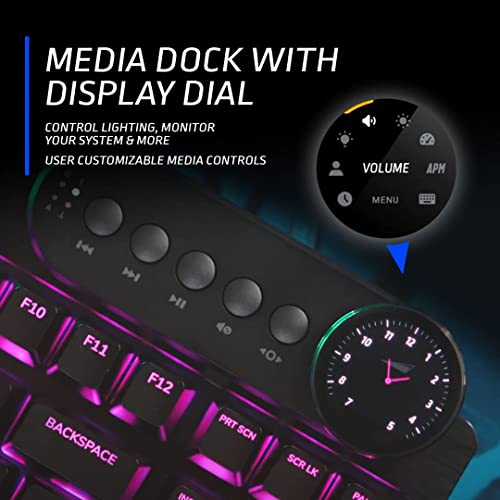 MOUNTAIN Everest MAX Gaming Tastatur - MX Blue, ANSI, US-Layout, Negro