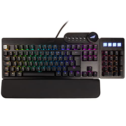 MOUNTAIN Everest MAX Gaming Tastatur - MX Rojo, ISO, FR-Layout, Negro