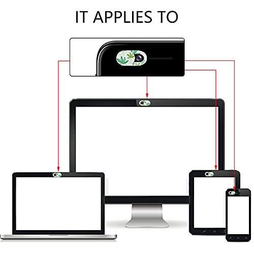 Mousyee Cubierta Webcam, Tapa Webcam, Cubierta Protectora para Cámara al Navegar por Internet Cubierta de Privacidad de Cámara Web con Patrón de Flores para Computadora Portátil Teléfono, 10 Piezas