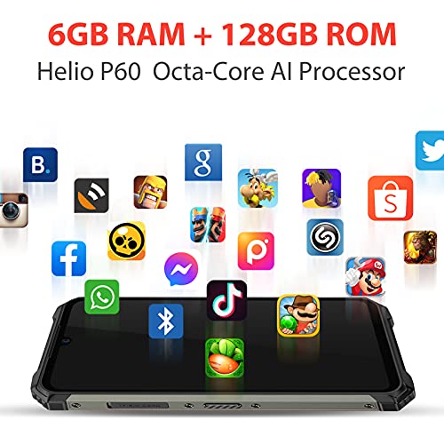 Móvil Resistente Android 11, Ulefone Armor 8 Pro Móvil Antigolpes, 6GB RAM + 128GB ROM (SD 1TB), Helio P60 Octa-core 4G Smartphone IP68, 6.1" HD+, Batería 5580mAh, Cámara 16MP+8MP, NFC, Tipo C -Orange