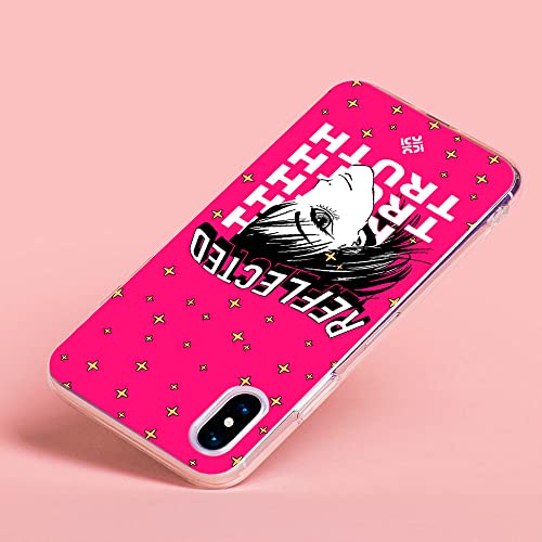 Movilshop Funda para [ Samsung Galaxy A22 5G ] Dibujos Frikis [ Chica Manga Reflected Truth ] de Silicona Flexible Transparente Carcasa Case Cover Gel para Smartphone.