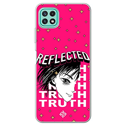 Movilshop Funda para [ Samsung Galaxy A22 5G ] Dibujos Frikis [ Chica Manga Reflected Truth ] de Silicona Flexible Transparente Carcasa Case Cover Gel para Smartphone.