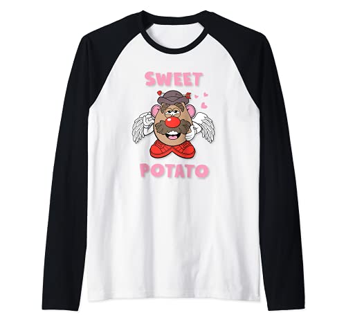 Mr. Potato Head Valentine's Day Cupid Sweet Potato Camiseta Manga Raglan