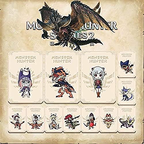 MRZJ Tarjetas NFC para tarjeta Monster Hunter Stories 2 NFC Amiibo compatible Switch, Switch Lite, incluyendo: Palamute, Palico, Magnamalo. Mini tarjetas 12 unidades.