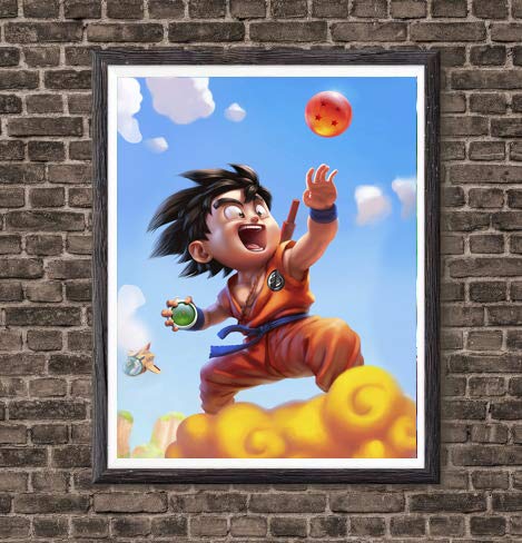 MS Fun - Cuadros de Lord de Super Saiyan y los luchadores Vegeta y Goku de Ultra Dragon Ball - Juego de 6 impresiones artísticas digitales sobre lienzo, de 20,3 x 25,4 cm, sin marco