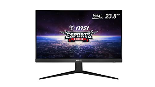 MSI 24" FHD (1920 x 1080) antirreflectante con bisel súper estrecho 144Hz 1ms 16:9 HDMI/DP AMD Radeon FreeSync IPS Monitor para juegos (OPTIX G241), negro